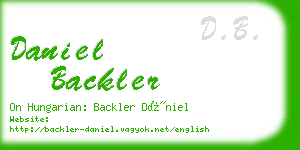 daniel backler business card